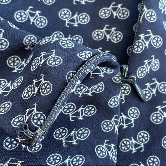 Women’s Navy White Bicycle Patterned Mini Skirt Size Small - Picture 3 of 11